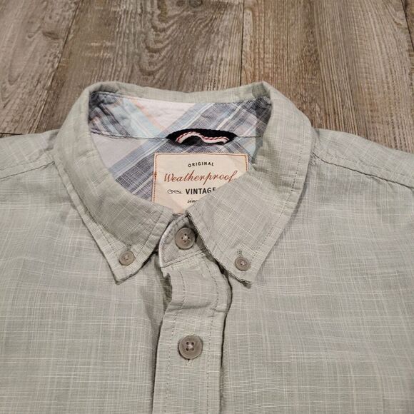 Original Weatherproof Vintage Fit Long Sleeved Button Up Shirt Mens XL - Picture 3 of 7